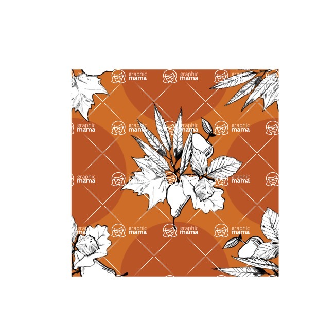 Nature Backgrounds, Patterns and Frames Themed Graphic Collection - Natural Elements Pattern